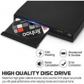 Jinhoo DVD Player for TV, DVD CD Player with HD 1080p Upscaling, HDMI & AV Output (HDMI & AV Cable Included), All-Region Free, Coaxial Port, USB Input, Remote Control Included
