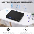 Jinhoo DVD Player for TV, DVD CD Player with HD 1080p Upscaling, HDMI & AV Output (HDMI & AV Cable Included), All-Region Free, Coaxial Port, USB Input, Remote Control Included
