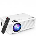 2021 Upgrade Projector, Mini Video Projector with 6000 Brightness, 1080P Supported, Portable Outdoor Movie Projector, 176" Display Compatible with TV Stick, HDMI, USB, VGA, AV for Home Entertainment