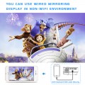 Jinhoo WiFi Projector, [100" Projector Screen Included] 6500L Outdoor Movie Projector, 1080P Supports Synchronize Smartphone Screen by WiFi/USB Cable for Home Entertainment