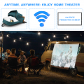 Jinhoo WiFi Projector, [100" Projector Screen Included] 6500L Outdoor Movie Projector, 1080P Supports Synchronize Smartphone Screen by WiFi/USB Cable for Home Entertainment